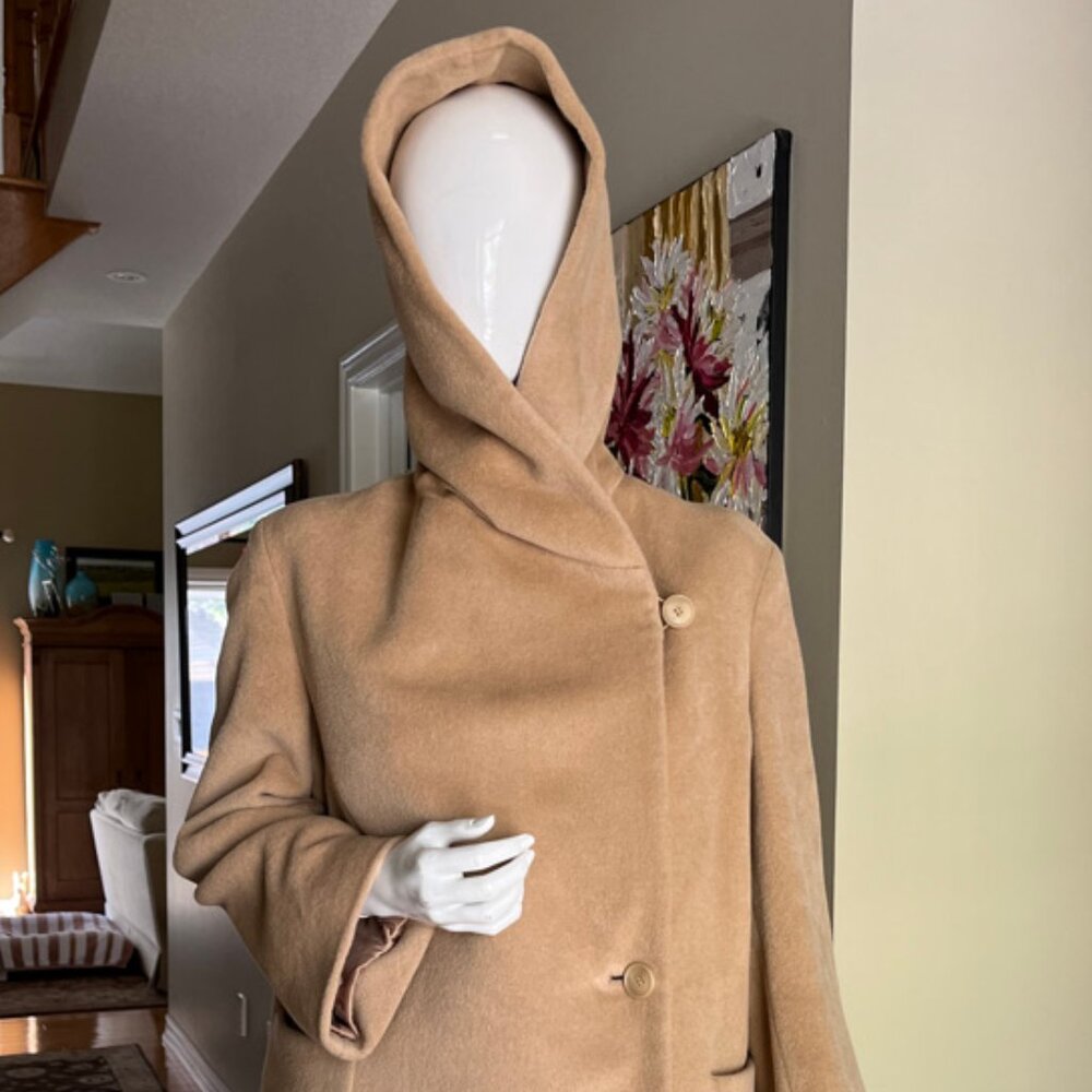 Hilary Radley Angora/Wool Blend Coat - Light Camel Colour - Size 6 / Medium - Picture 4 of 16